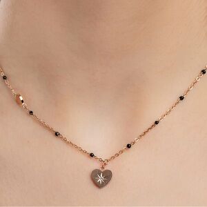 Elegant Gold Heart Pendant Necklace